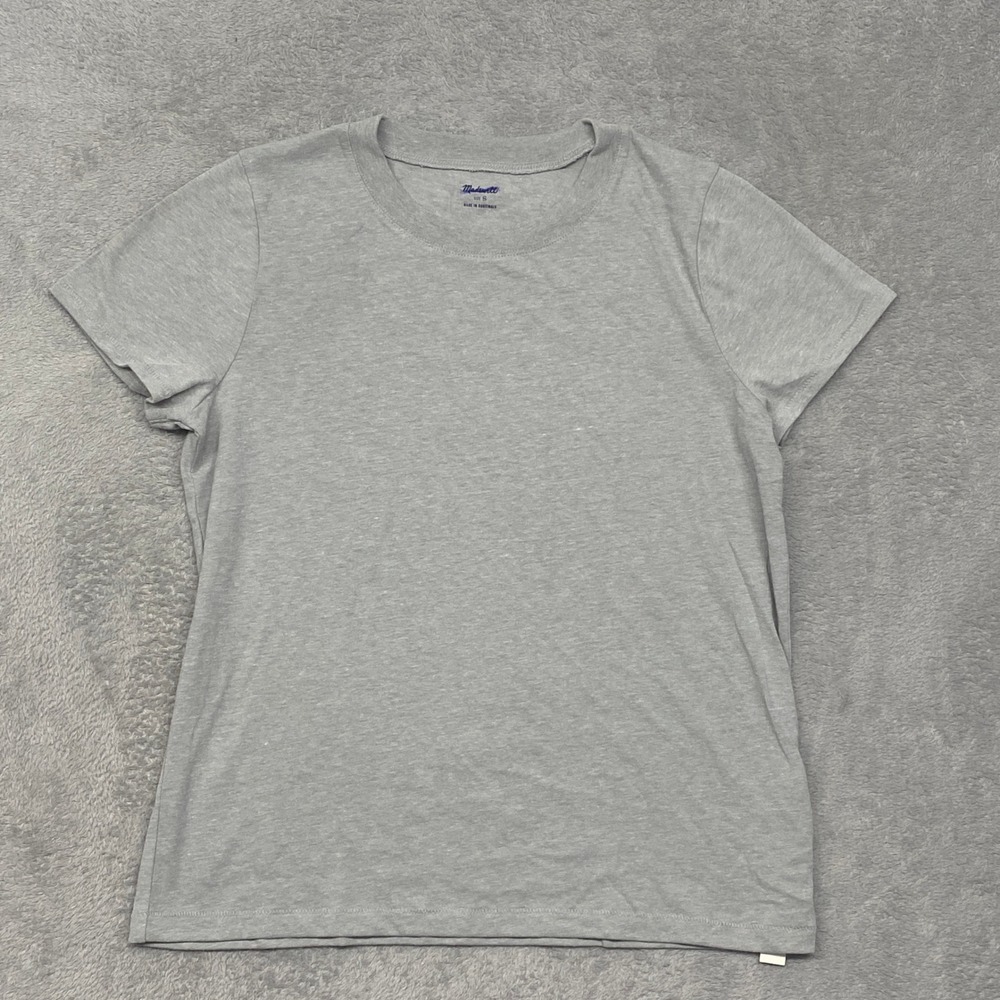 Madewell Northside Vintage Tee Womens Small Gray Short Sleeve Crewneck NS520